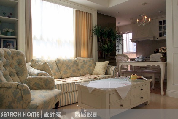 27坪新成屋(5年以下)＿美式風客廳廚房案例圖片＿尚展空間設計＿尚展_11之1