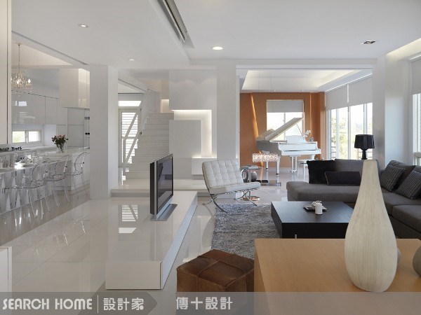 72坪新成屋(5年以下)＿混搭風客廳案例圖片＿傳十空間設計＿傳十_02之1