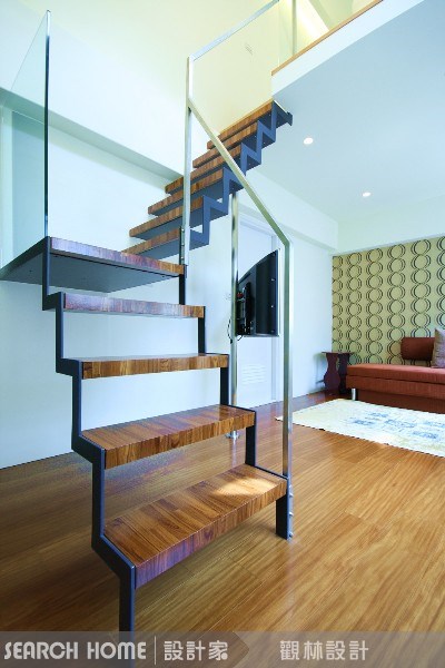 74坪新成屋(5年以下)＿休閒風樓梯案例圖片＿觀林設計＿觀林_01之18