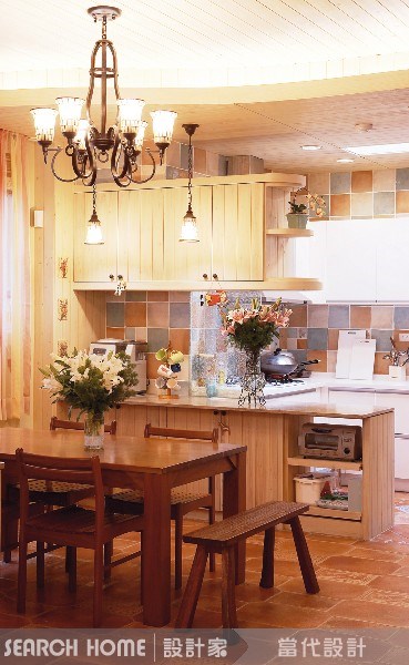 98坪新成屋(5年以下)＿鄉村風餐廳廚房案例圖片＿當代空間有限公司＿當代_02之1