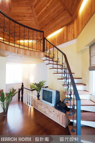 98坪新成屋(5年以下)＿鄉村風樓梯案例圖片＿當代空間有限公司＿當代_02之7