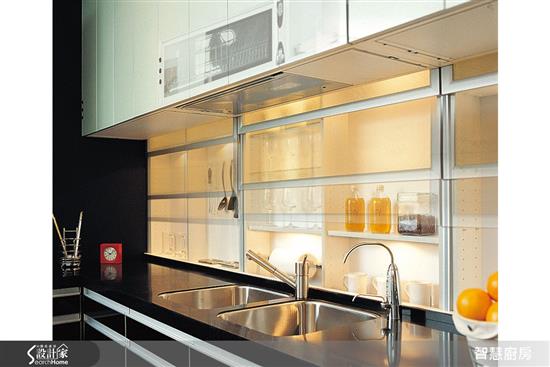 智慧廚房 AIKitchen-電動系列 - 電動升降吊櫃+推門收納櫃-電動系列 - 電動升降吊櫃+推門收納櫃,智慧廚房 AIKitchen,廚房門板