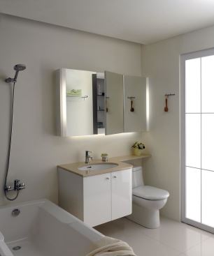 好時代衛浴-HOUSESTYLE-三門鏡櫃加T5燈管-HOUSESTYLE-三門鏡櫃加T5燈管,好時代衛浴,浴櫃