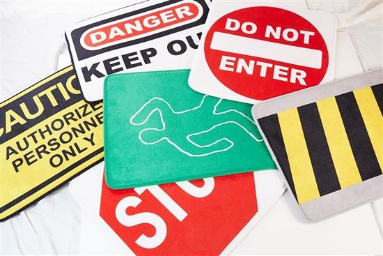 慎康企業-Warning 趣味記憶綿浴墊-施工警示-Warning 趣味記憶綿浴墊-施工警示,慎康企業,地墊